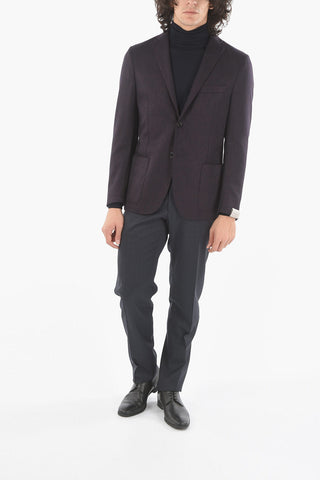 Damask Blazer with Notch Lapel