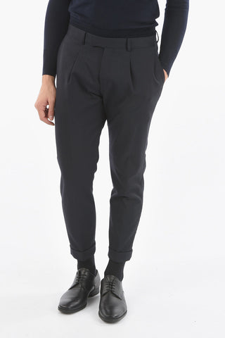 CC COLLECTION Polyester Elegant Trousers with Hook and Button Closure