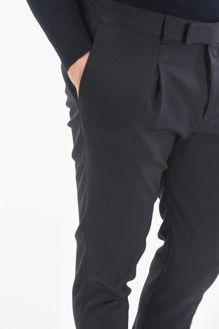 CC COLLECTION Polyester Elegant Trousers with Hook and Button Closure
