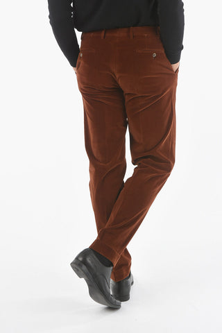 Corduroy Pants with Double Pleat