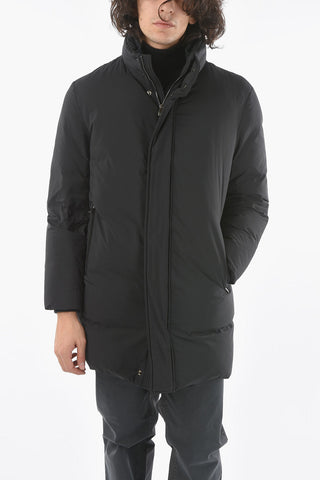 Real Down Waterproof Jacket with Double Collar