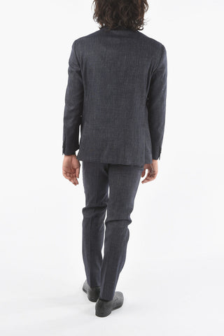 Half Lined Single Breasted Wool Blend Suit