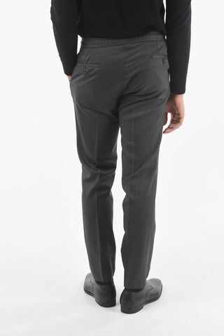 WASHABLE Trousers with Laces and Pleated with Elastic