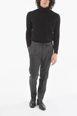 WASHABLE Trousers with Laces and Pleated with Elastic