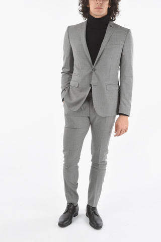 CC COLLECTION RESET Lined Houndstooth Suit with Flap Pocket