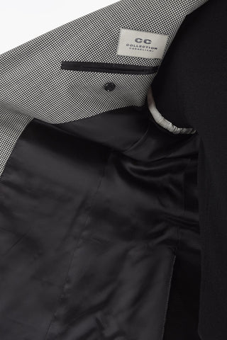 CC COLLECTION RESET Lined Houndstooth Suit with Flap Pocket