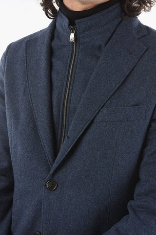 ID COLLECTION OUTDOOR Padded Cashmere Blazer with Chest Piece and Zip