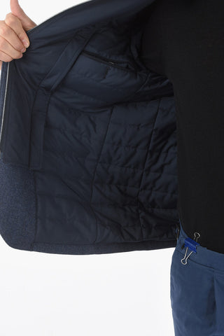 ID COLLECTION OUTDOOR Padded Cashmere Blazer with Chest Piece and Zip