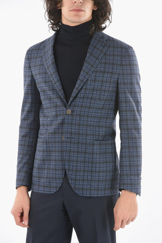 Blazer Sfoderato SPORTSWEAR Motivo Tattersall con Spacchi Laterali