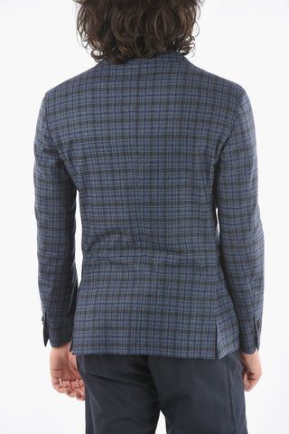 Blazer Sfoderato SPORTSWEAR Motivo Tattersall con Spacchi Laterali