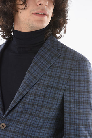 Blazer Sfoderato SPORTSWEAR Motivo Tattersall con Spacchi Laterali