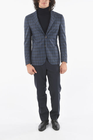 Blazer Sfoderato SPORTSWEAR Motivo Tattersall con Spacchi Laterali