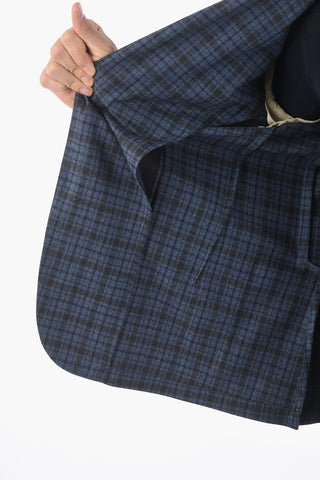 Blazer Sfoderato SPORTSWEAR Motivo Tattersall con Spacchi Laterali