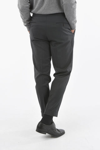 CC COLLECTION RESET Lined Wool Trousers with Hook and Pinces