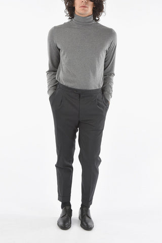 CC COLLECTION RESET Lined Wool Trousers with Hook and Pinces