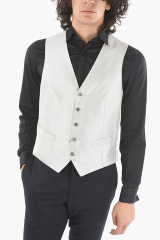 Gilet In Seta Monopetto