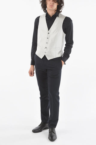 Gilet In Seta Monopetto