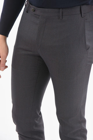 Micro Houndstooth Motif ACADEMY Virgin Wool Pants