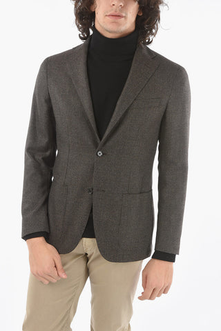 CC COLLECTION REFINED Giacca Sfoderata Motivo Hopsack con Tasca a Filo