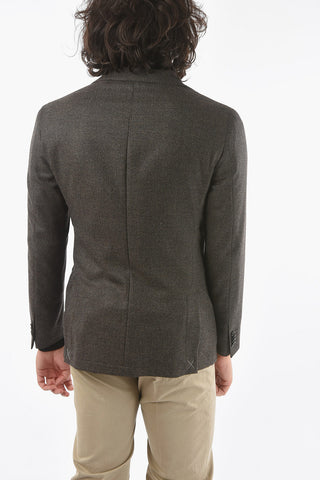 CC COLLECTION REFINED Giacca Sfoderata Motivo Hopsack con Tasca a Filo