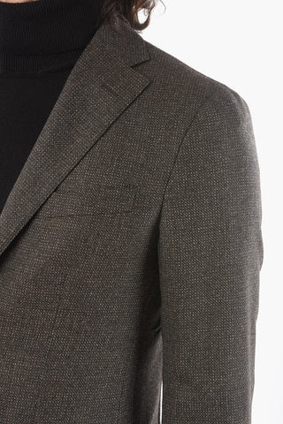 CC COLLECTION REFINED Giacca Sfoderata Motivo Hopsack con Tasca a Filo