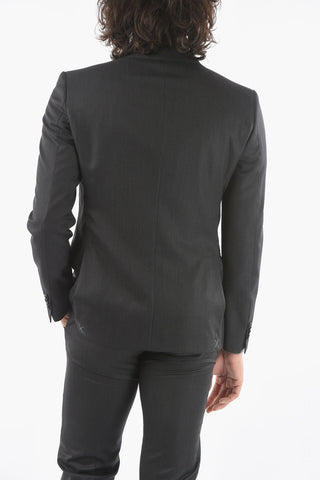 CC COLLECTION RESET Lined Suit with Flap Pocket and Trousers with Zip and Hook Closure