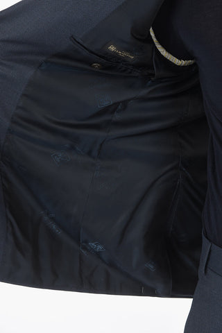 Lined Suit with Flap Pocket and Trousers with Pinces