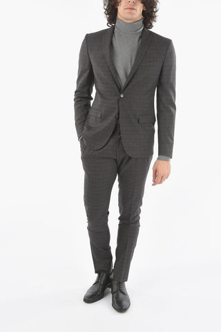 CC COLLECTION RESET Abito Foderato Motivo Gingham con Tasca con Aletta