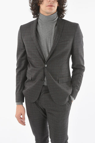 CC COLLECTION RESET Abito Foderato Motivo Gingham con Tasca con Aletta