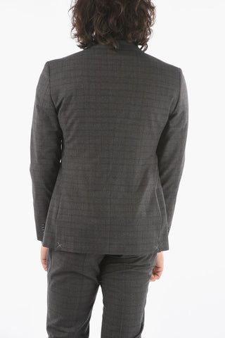 CC COLLECTION RESET Abito Foderato Motivo Gingham con Tasca con Aletta