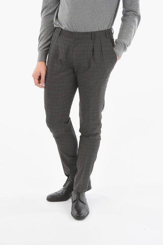 CC COLLECTION RESET Abito Foderato Motivo Gingham con Tasca con Aletta