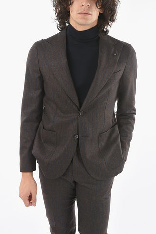 CC COLLECTION Peak Lapel REWARD Pinstriped Suit