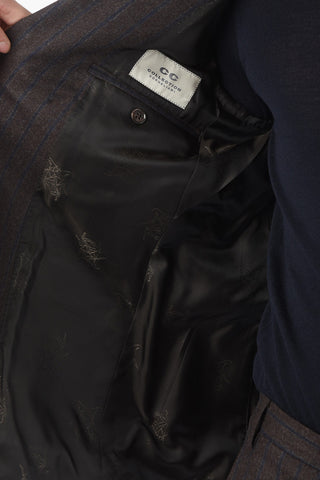 CC COLLECTION Peak Lapel REWARD Pinstriped Suit