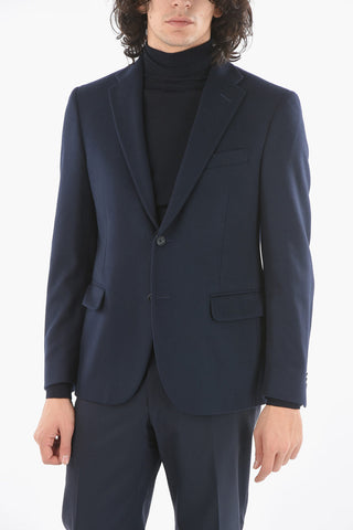 CC COLLECTION Lined Blazer with Flap Pocket and Notch Lapel