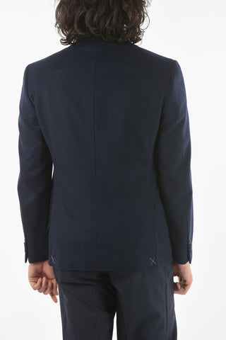 CC COLLECTION Lined Blazer with Flap Pocket and Notch Lapel