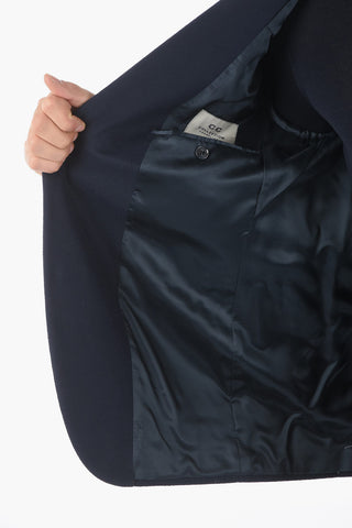 CC COLLECTION Lined Blazer with Flap Pocket and Notch Lapel