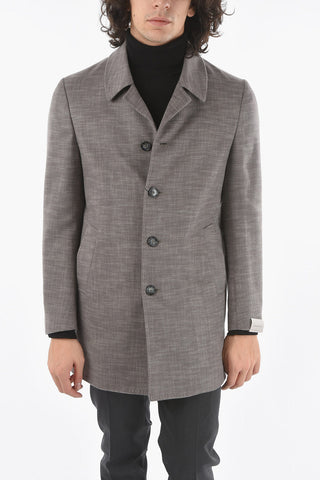 Lined with Logotype Wool and Cashmere Coat