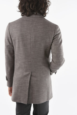 Lined with Logotype Wool and Cashmere Coat