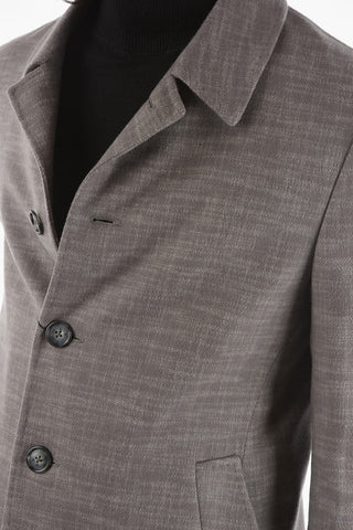 Lined with Logotype Wool and Cashmere Coat