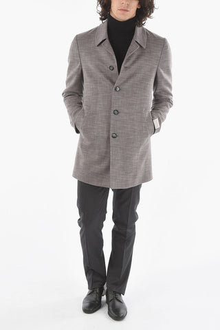 Lined with Logotype Wool and Cashmere Coat