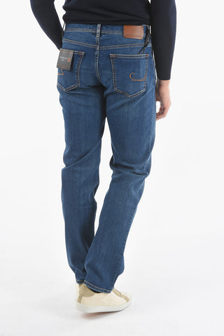 ID COLLECTION Jeans with Embroidery and with 5 Pockets