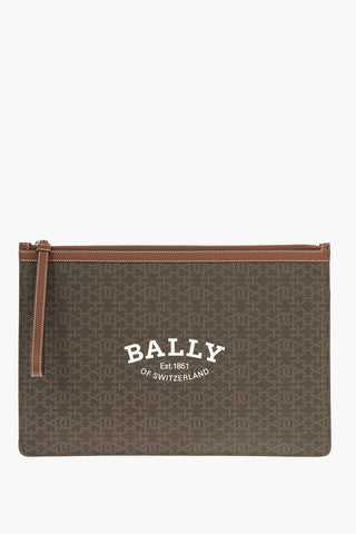 Monogram Leather BOLLIS Clutch Bag with Logo