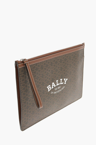 Monogram Leather BOLLIS Clutch Bag with Logo