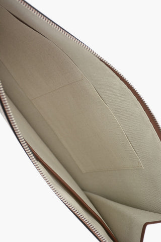 Monogram Leather BOLLIS Clutch Bag with Logo