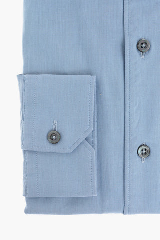 Camicia Slim Fit in Cotone con Collo Francese