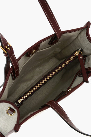 Magnetic Closure Linen CALIE Mini Tote Bag