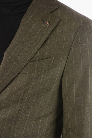 CC COLLECTION RETAILORED Lined Pinstripes Suit with Flap Pocket