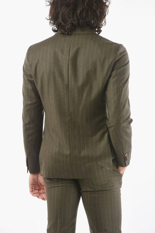 CC COLLECTION RETAILORED Lined Pinstripes Suit with Flap Pocket