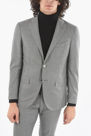 SARTO Lined Suit with Flap Pocket and Notch Lapel