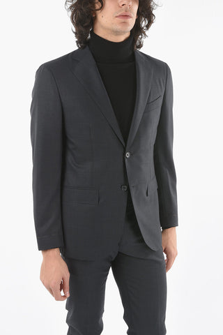 SARTO Lined Suit with Flap Pocket and Visible Stitching